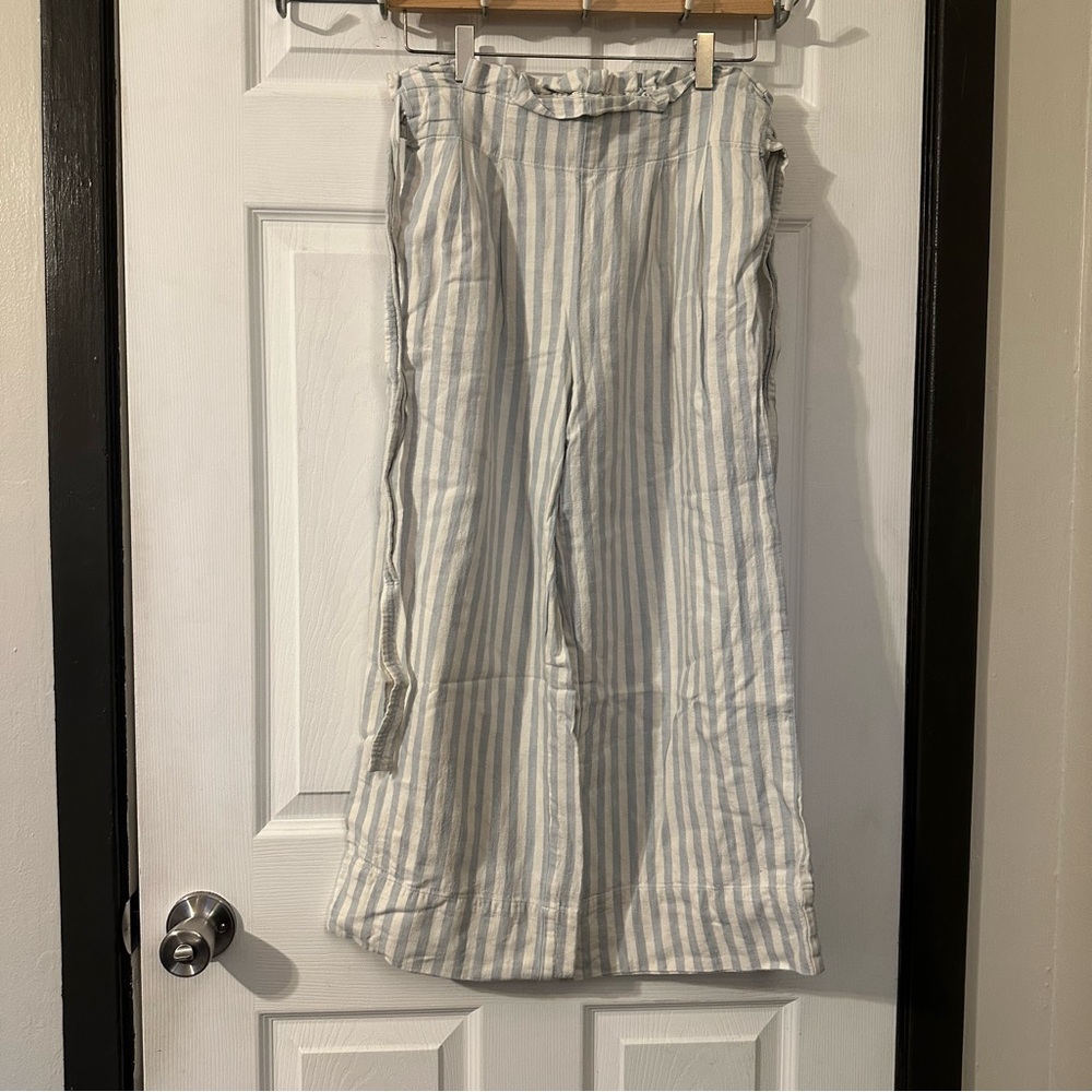 Madewell Striped Wide-Leg Pants, S